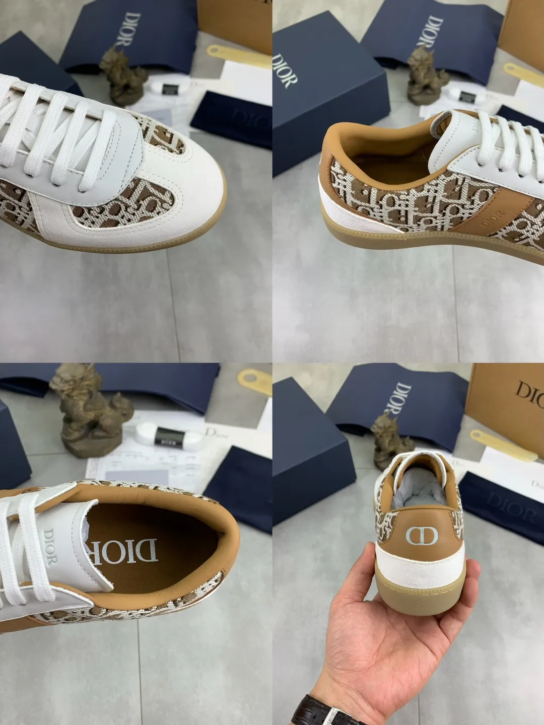 Men's men's shoes 💰P542 New Dior B01 top version of moral training shoes! ! ! White first-layer cowhide, fully oiled upper, original TPU molded outsole. New to the Fall 2025 collection, this sneaker marks the return of Dior’s classic style, reinterpreted in a stylish and elegant silhouette. Crafted from white smooth first-grain cowhide with a tonal silk sheepskin lining, it features the Dior logo on the tongue and inner sides, and a CD icon on the heel. Paired with Tpu anti-slip soles of the same color, it can be matched with various styles to create a sophisticated look.  Code number: 39-45 Complete package with airplane box
